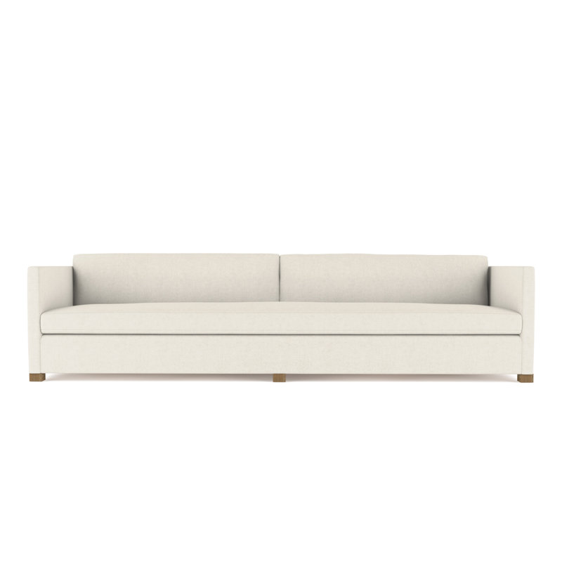 Canapé Madison, Albâtre de lin à tissage carré, H 33 po x l 84 po x P 41 po, Patiné