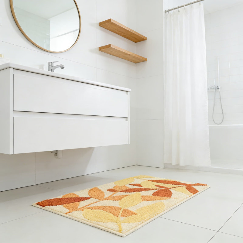 Non-Slip Bath Rug Set, Absorbent Plush Microfiber Bath Mat With TPR Backing, Machine Washable Bathroom Floor Mat For Shower And Indoor Use