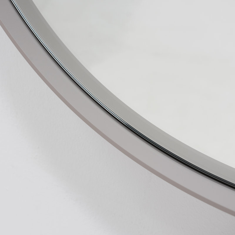 Donna Metal Flat Wall Mirror, Silky Taupe