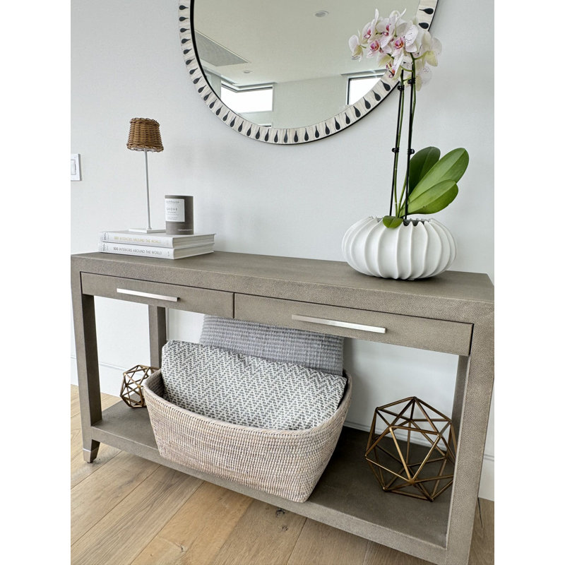 Panier en rotin Everard, Blanc délavé