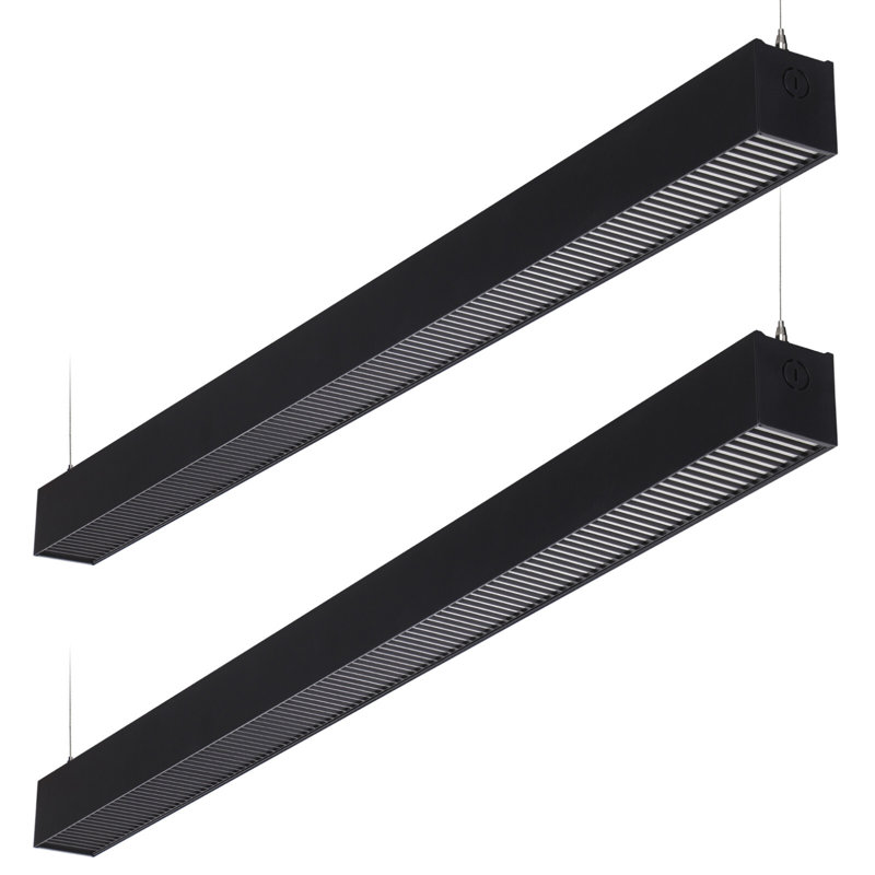 4FT 40W 3CCT Dimmable Anti-Glare Louvre Lens Linear Light, 3000K/4000K/5000K Selectable