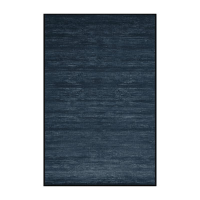 Machine Washable Solid Gray Area Rug