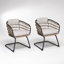 Chaises de salle à manger en osier Bconvir avec structure en métal
