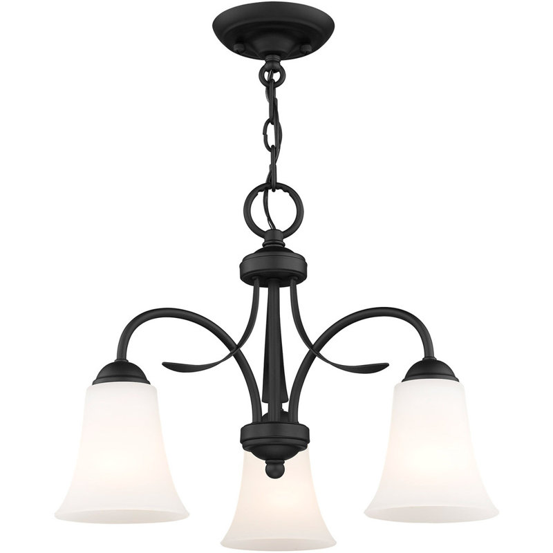Lustre classique à 3 lumières avec abat-jour