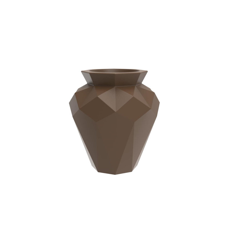 Origami - Hanami Planter, 47.25" H x 36.25" W x 36.25" D, Brown