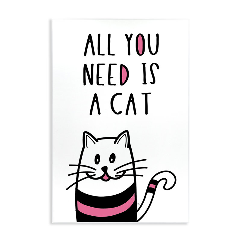 All All Need Is Cat, plaque murale, design par Martina Pavlova, H 15 po x l 10 po