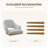 Modern Upholstered Dining Accent Chair with Wooden Legs-462437494-462437495