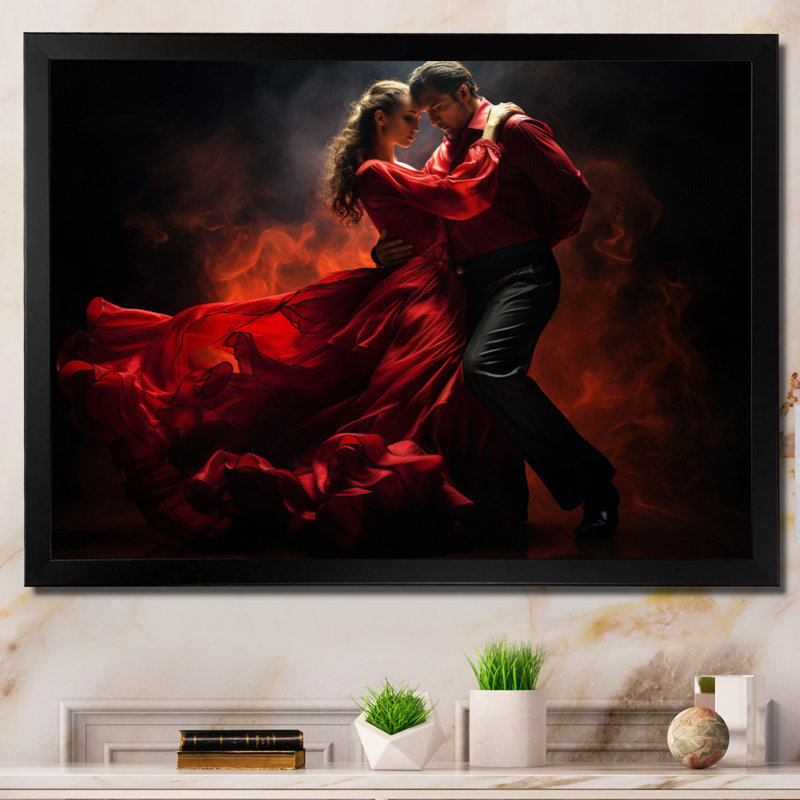 «South America Tango Passion II - Autres pays», art mural, Cadre simple noir, H 34 po x l 44 po x P 1,5 po