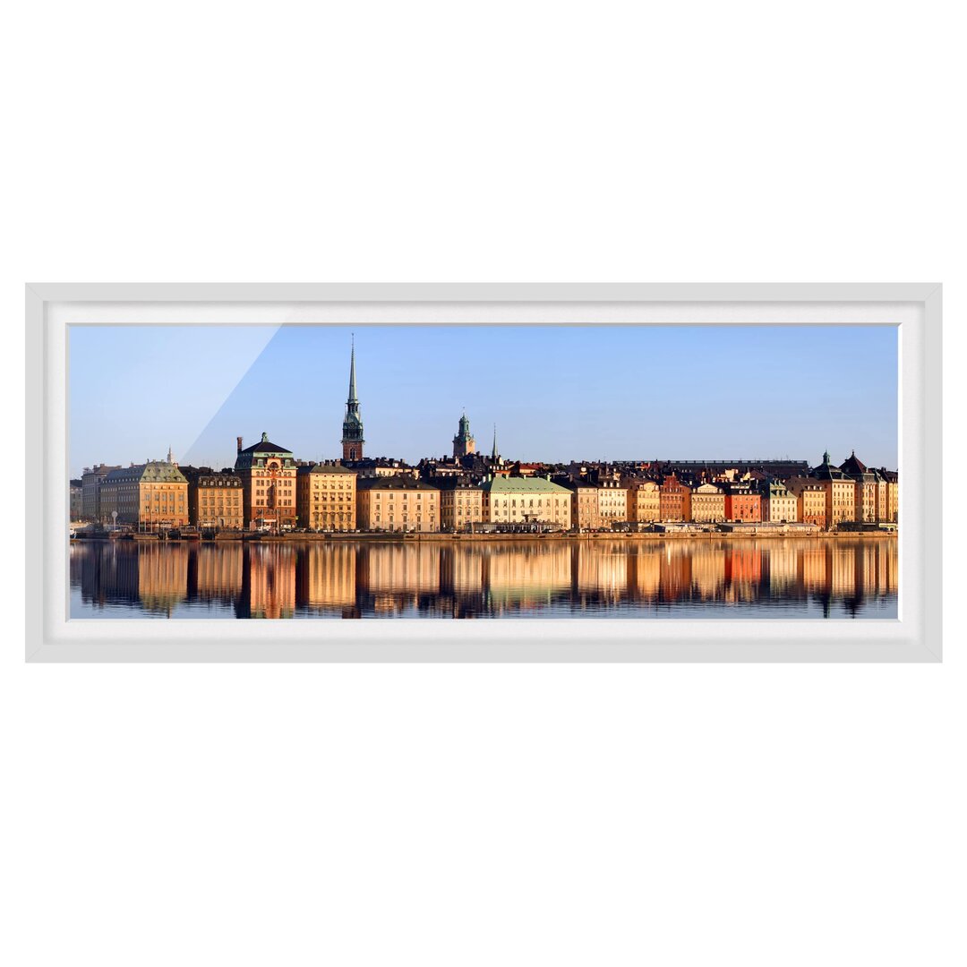 Grafikdruck Skyline von Stockholm