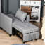 Fauteuil inclinable gris avec tissu et fauteuil de détente réglable