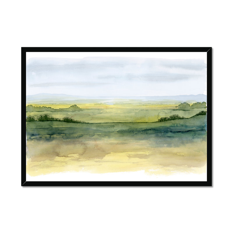 Golden Strata I by Grace Popp - Painting, Black Framed Paper Print, 55cm H x 80cm W