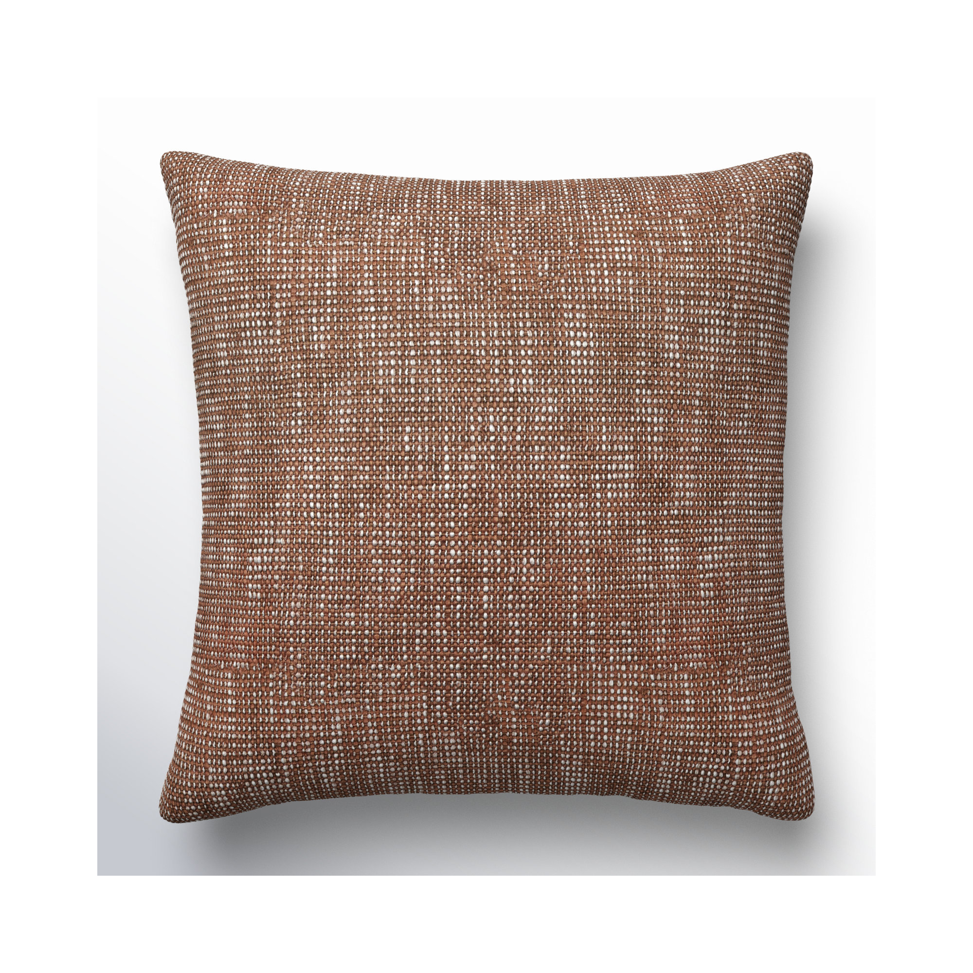 Danube Throw Pillow, Down, Brown/White, 18"H x 18"W