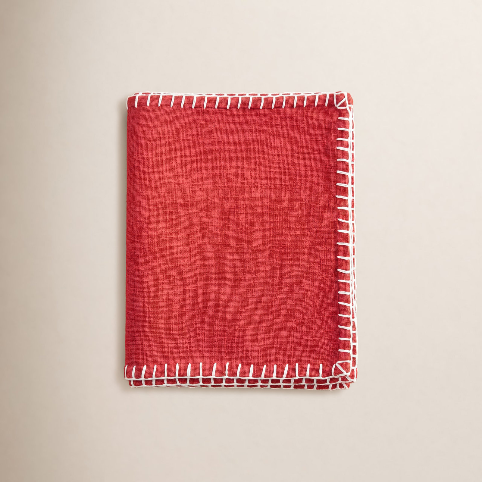 Geometric Table Runner, Red