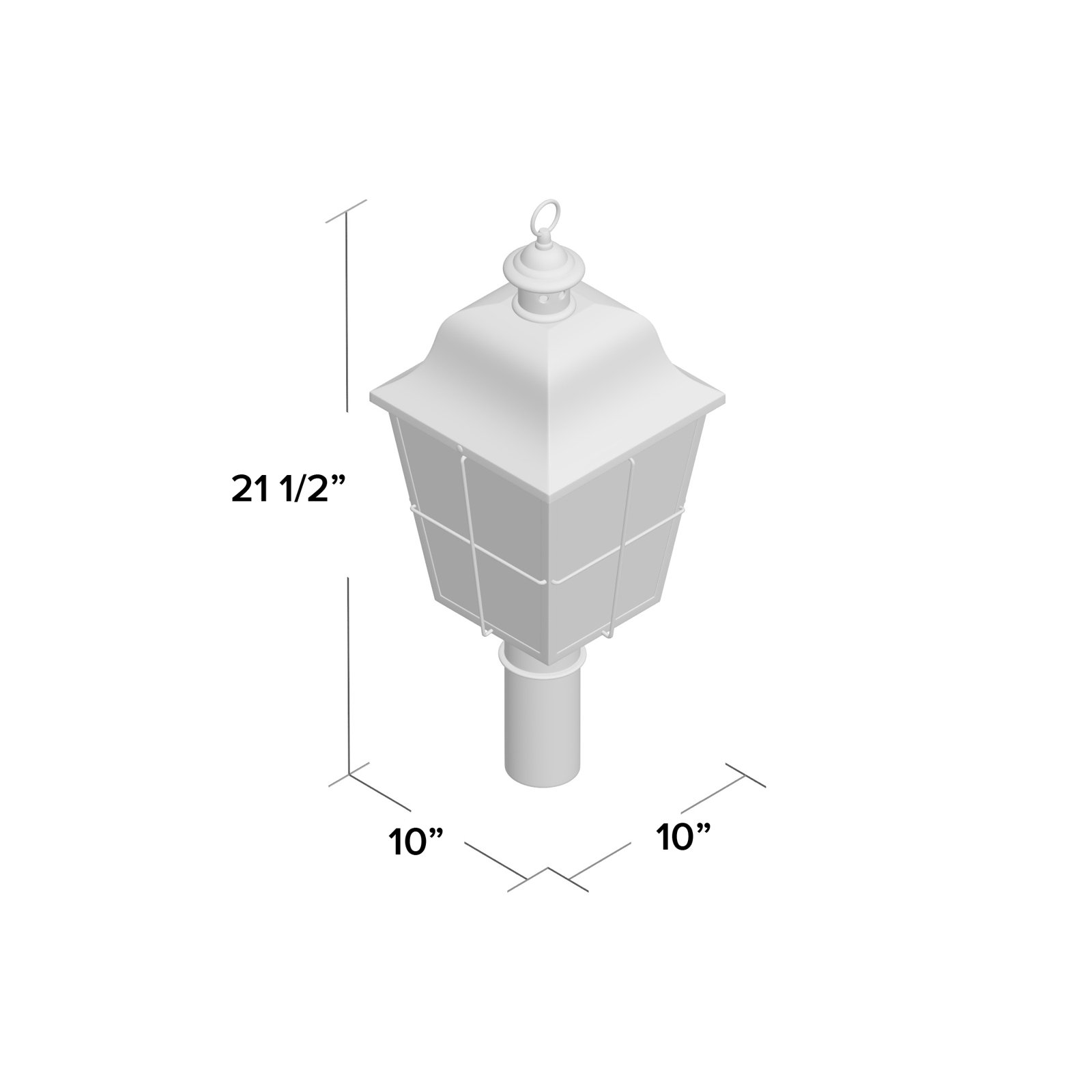 Merton Seeded Outdoor Lantern Head, Mystic Black
