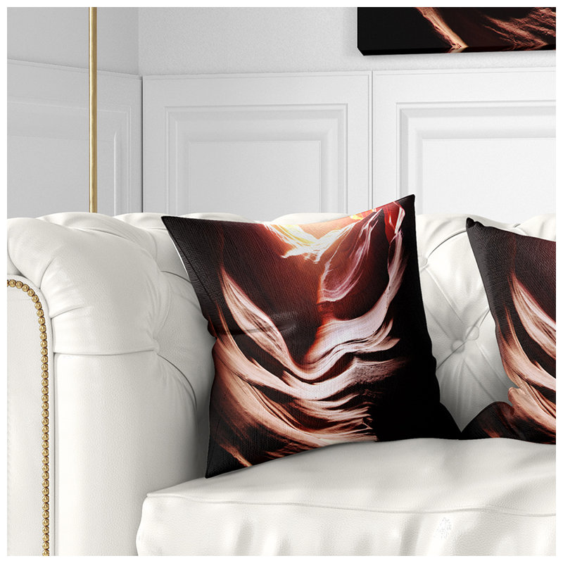 Coussin Schafer Landscape Antelope Canyon, 16 po x 1 po, Coussin décoratif