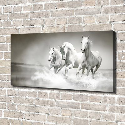 White Horses - Wrapped Canvas Print