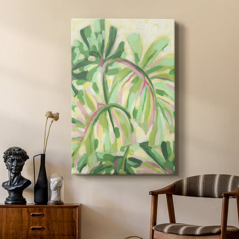 Expressive Palms I -Custom Wrapped Gallery Cavas, 18" H x 12" W