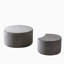 Ensemble de 2 tables basses emboîtables, ensemble de 2 tables basses rondes rembourrées pour le salon, table basse ronde moderne en mousse avec repose-pieds, sans assemblage-130149547