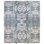 Flight Damask Area Rug in Blue/Taupe/Silver