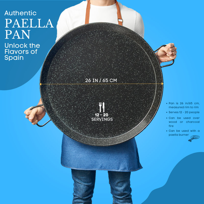 Poêle à paella en acier émaillé Garcima, 26 po