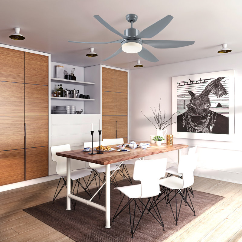 Stansberry Ceiling Fan with LED Lights, Grey