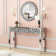 Yolanta 47.24" Glass Console Table With Crystal Frame