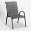 Chaises de salle à manger d'extérieur empilables l 24 po Ortonville, chaises en polyester enduit de PVC Densy-471512649