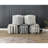 Square Non-Slip Pouf In Chenille - Modern Home Interior Element Upholstered Footstool Living Room