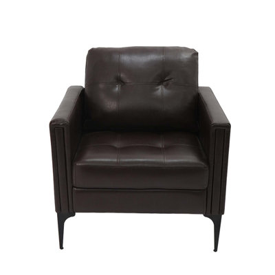 Chaise d'appoint moderne en similicuir au design contemporain