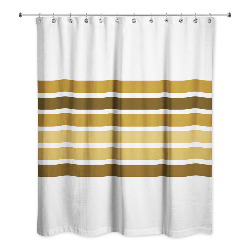Rideau de douche simple Perine, Jaune