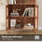 Tall Bookcase with Rattan Doors, 5 Tier Storage Wood Shelves Large Bookshelf for Library, Living Room, Bedroom, Home Office - Freestanding Organizer with Adjustable Shelves, Natural Accent Cabinet-1254187640