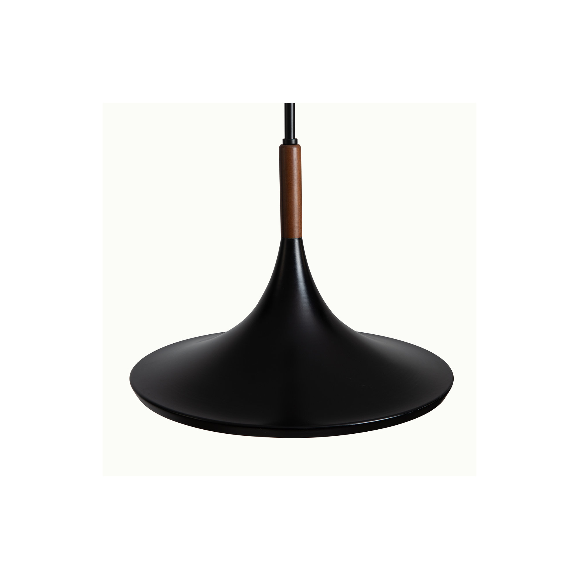 Lodi Pendant Light - Matte Black, Walnut, Small