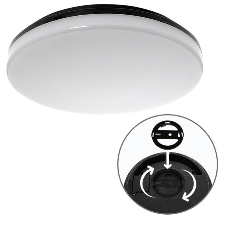 LED Flush Mount, 5.5cm H x 33cm W x 33cm D