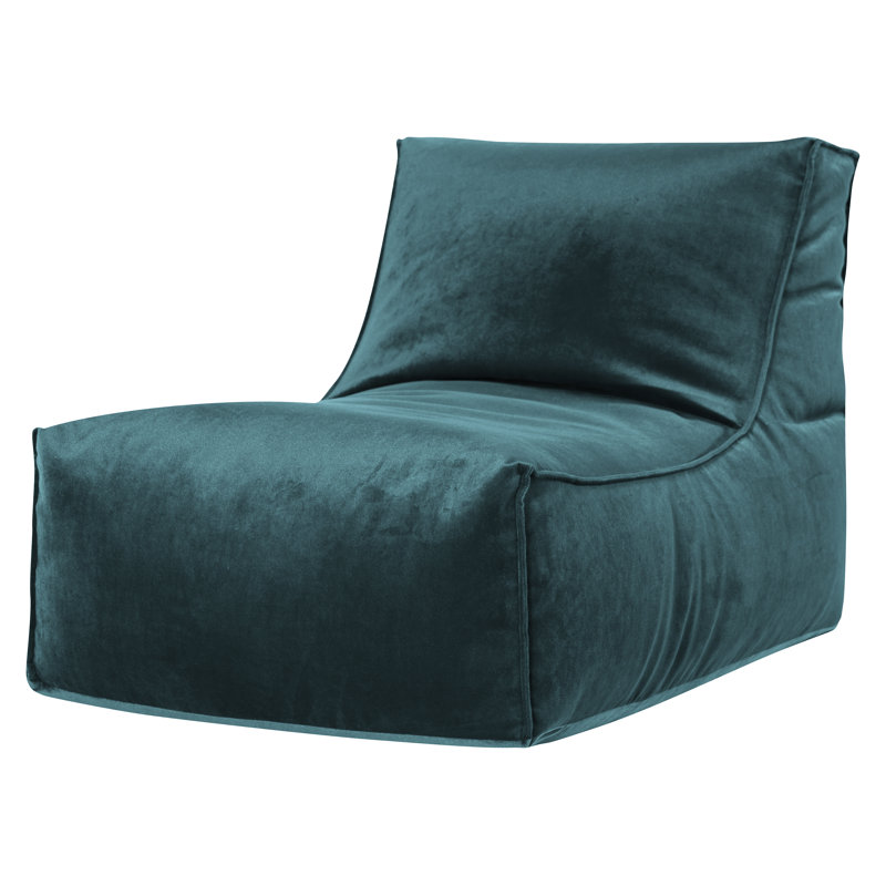 Grand fauteuil à billes Gouchee Home Rock, Velours pétrole