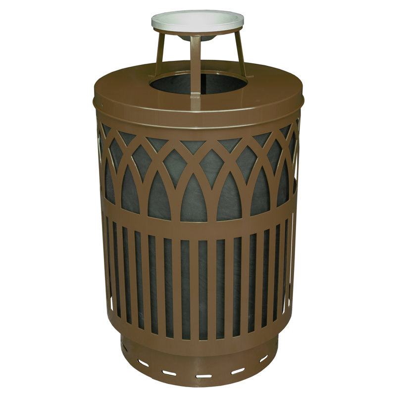 Poubelle 40 gallons receptacle Covington, Brun
