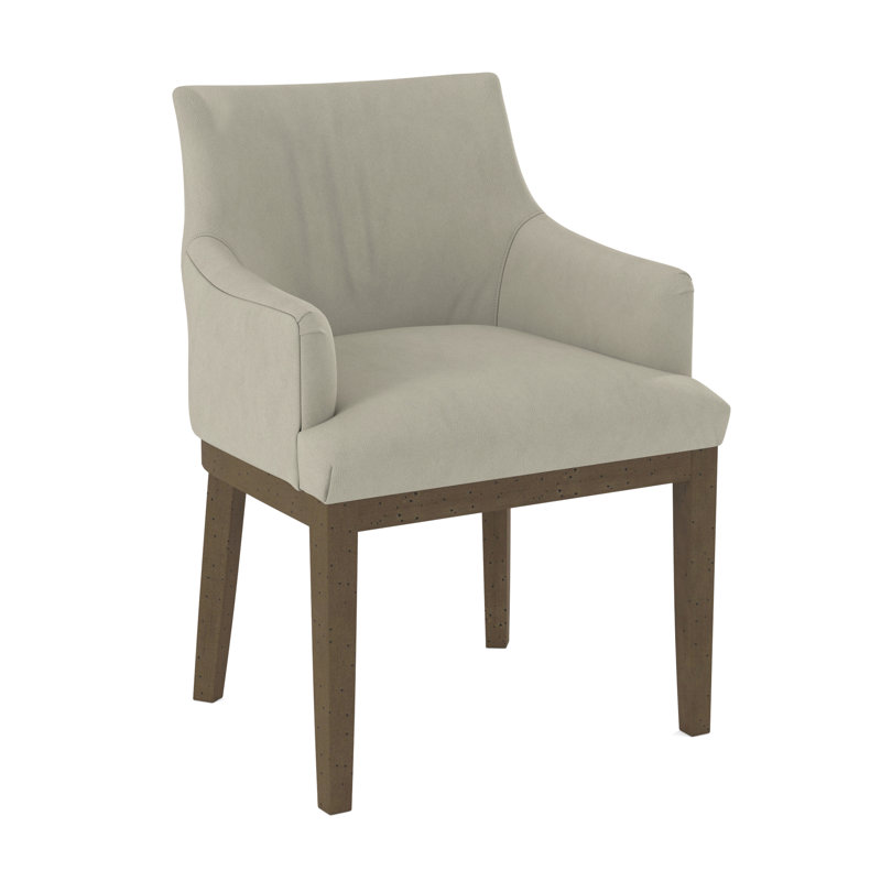 19'' H Upholstered Armchair, English Saddle, Evolution Pumice