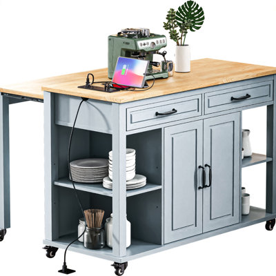 Kitchen Island With Extendable Dining Table