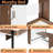 Full Size Murphy Bed with Foldable Desk - Walnut & White-8090087