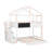 Twin Over Full House Bunk Bed With Blackboard And Storage Staircase-119285466