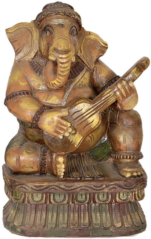 Lord Ganesha jouant de la guitare