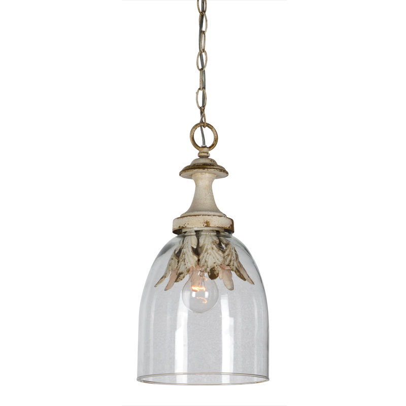 Selby 1 - Light Distressed White Single Pendant
