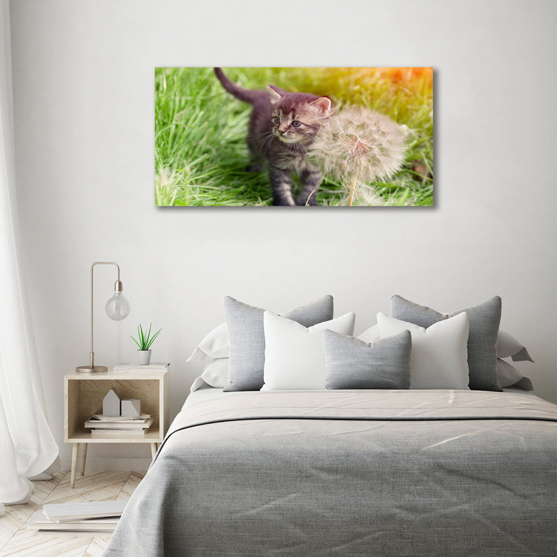 Kitten With A Blowpipe - Wrapped Canvas Print