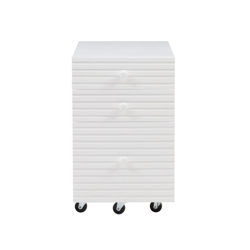 Derrione 15.5'' Wide 3 -Drawer Mobile File Cabinet, White