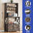 Kitchen Bakers Rack with Cabinet, 4 Shelves & Built-In USB/Power Station MDF Storage Workstation