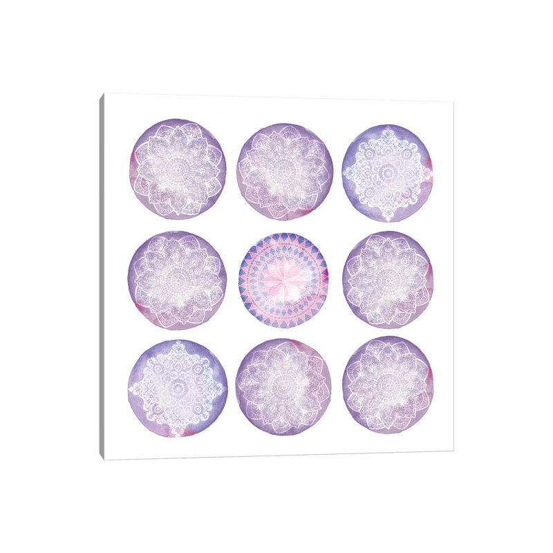 Lilac Droplets - Wrapped Canvas Print, 30.48 cm H x 30.48 cm W