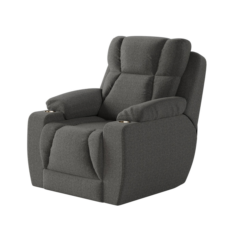 Fauteuil inclinable près du mur pour homme, Microfibre, Gris