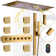 Rodeo 36-Inch LED & Music Rainfall Thermostatic Shower System with Slide Bar and 2-in-1 Handheld