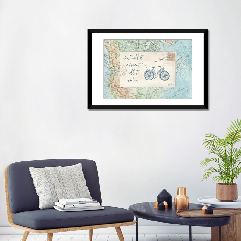 «Travel Posts I» par Katie pertiet, impression sur toile tendue, H 24 po x l 32 po x P 1 po, Papier d'art encadré noir, Blanc