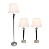 Ensemble de 3 lampes de table en métal