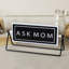 Signe en métal «ASK MOM»